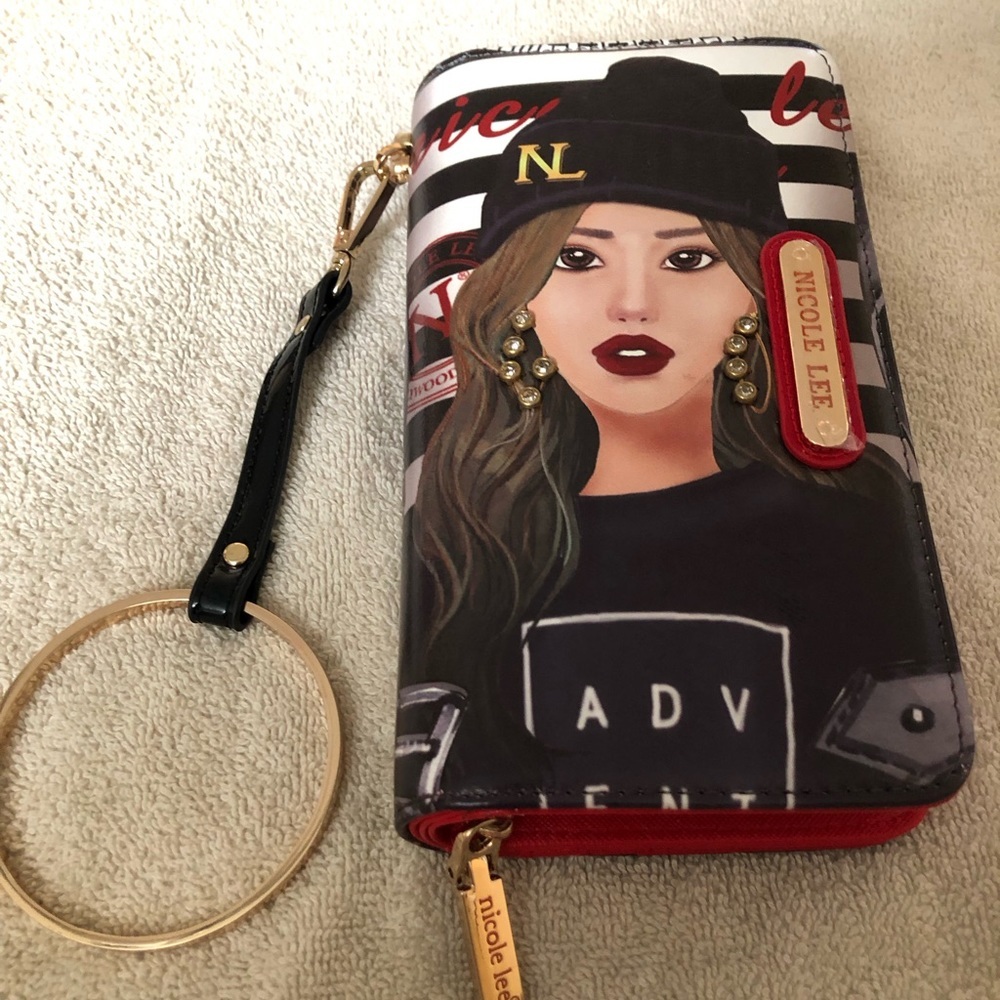 Nicole Lee (Paola is Tomboy) Bifold Wallet RFID Wristlet NEW (NWT) RARE Print